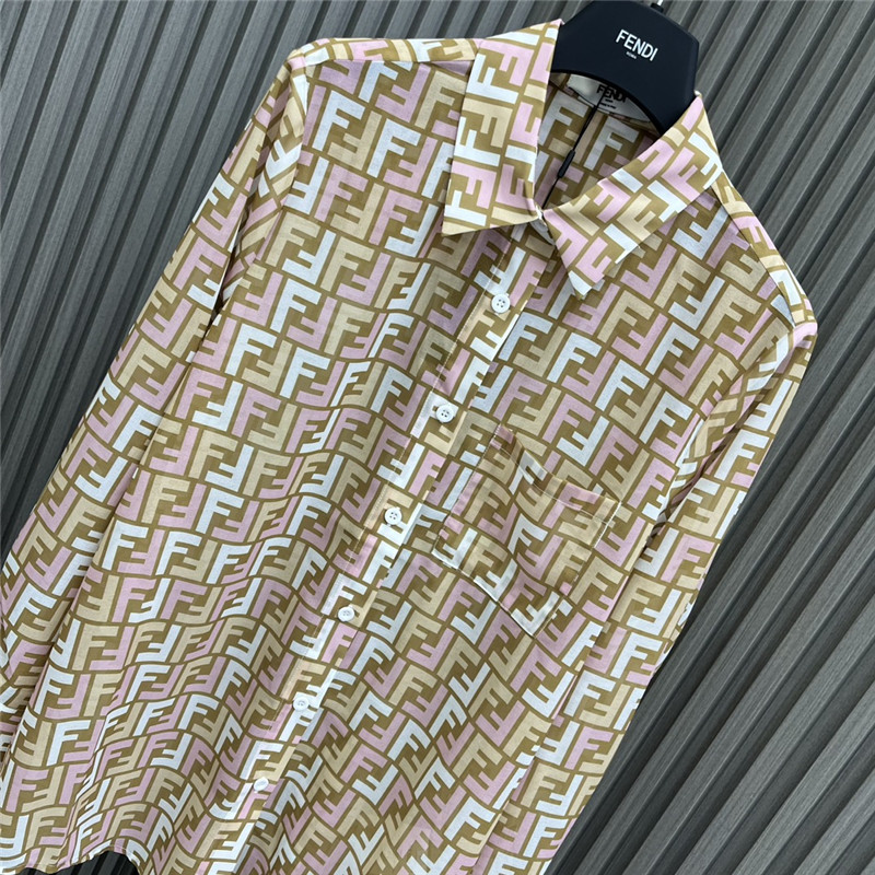 F**di see-through printed shirt