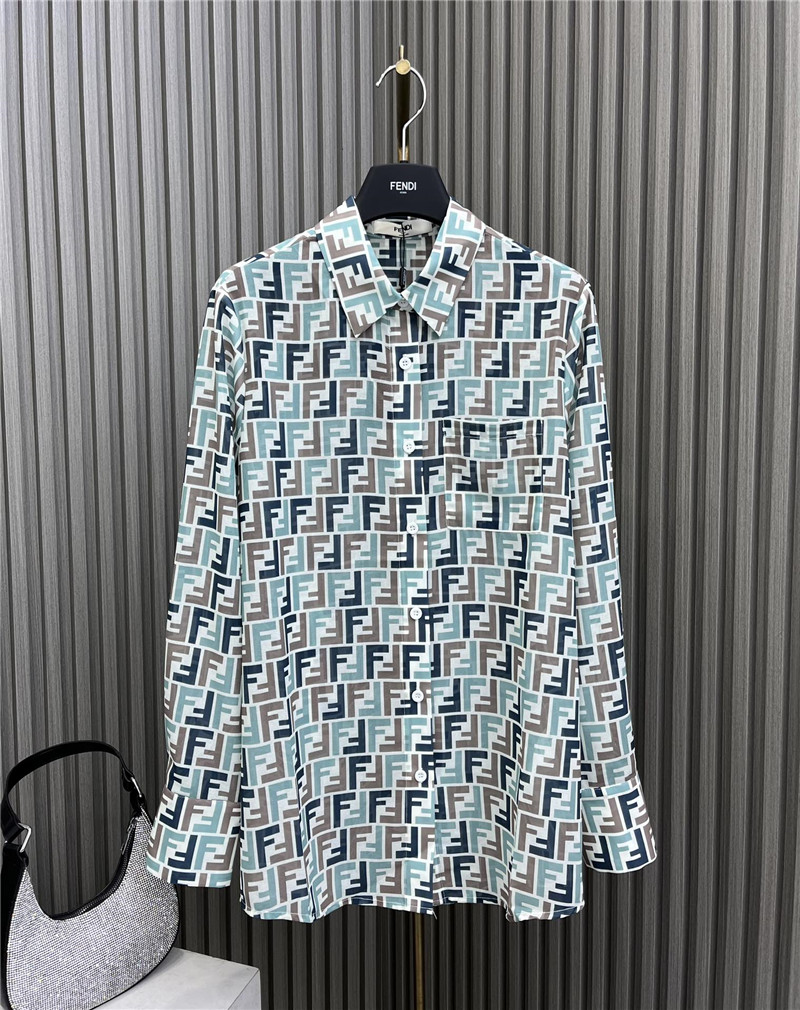 fendi see-through printed shirt