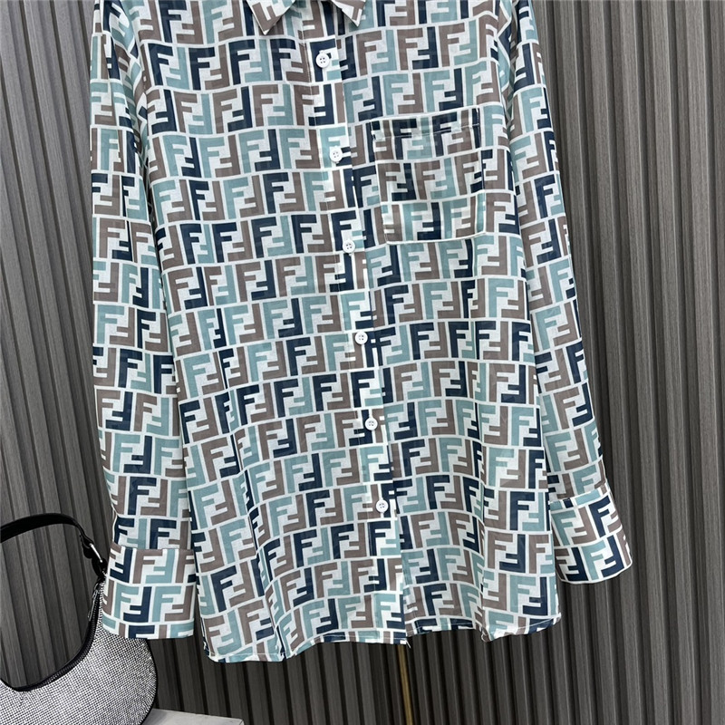 F**di see-through printed shirt