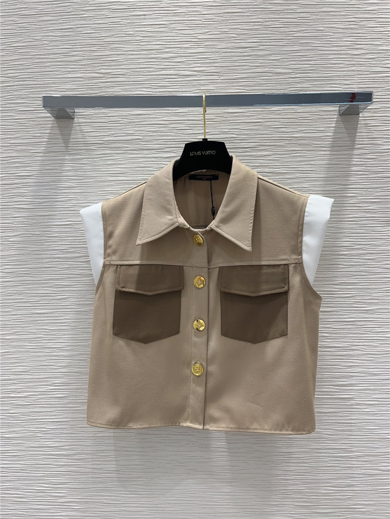 louis vuitton LV sleeveless top vest + skirt suit