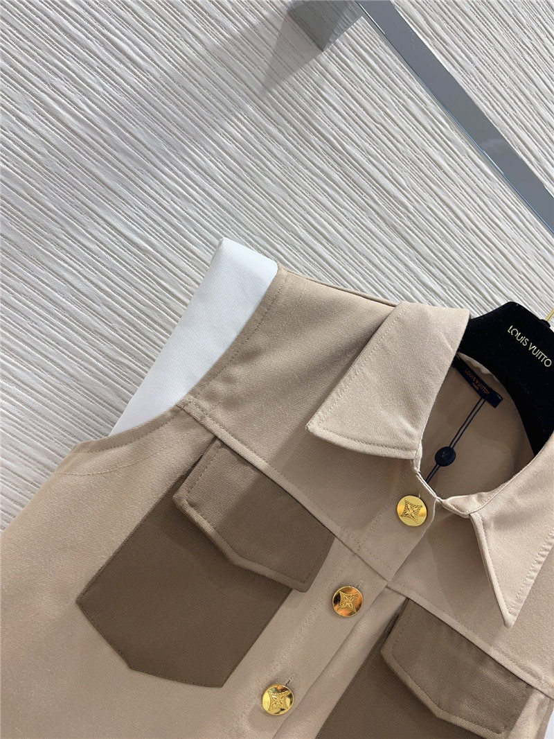 louis vuitton LV sleeveless top vest + skirt suit