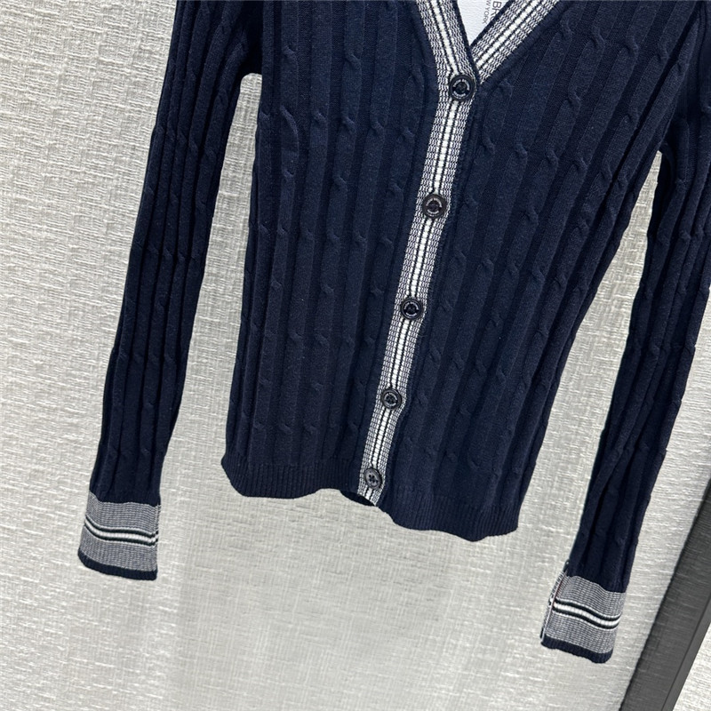 Thom Browne 16-Gauge Navy Knitted Cardigan