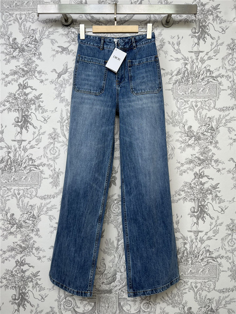dior new denim straight pants