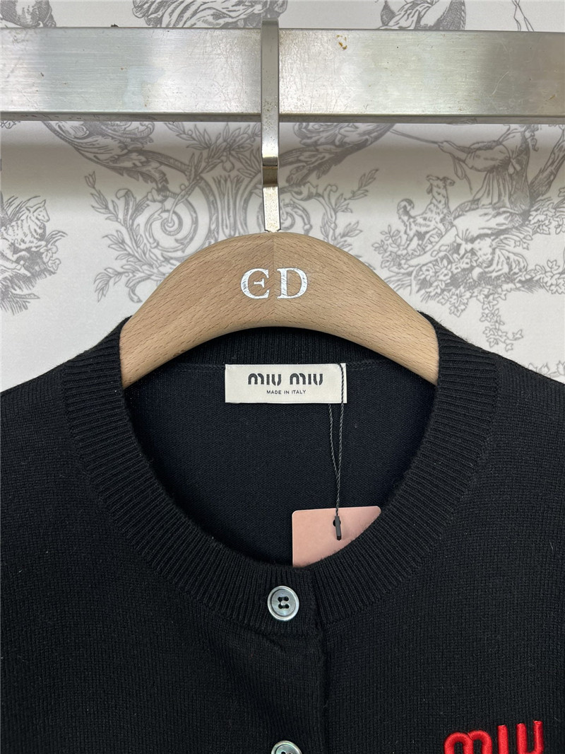 Miu Miu Logo Knitted Cardigan