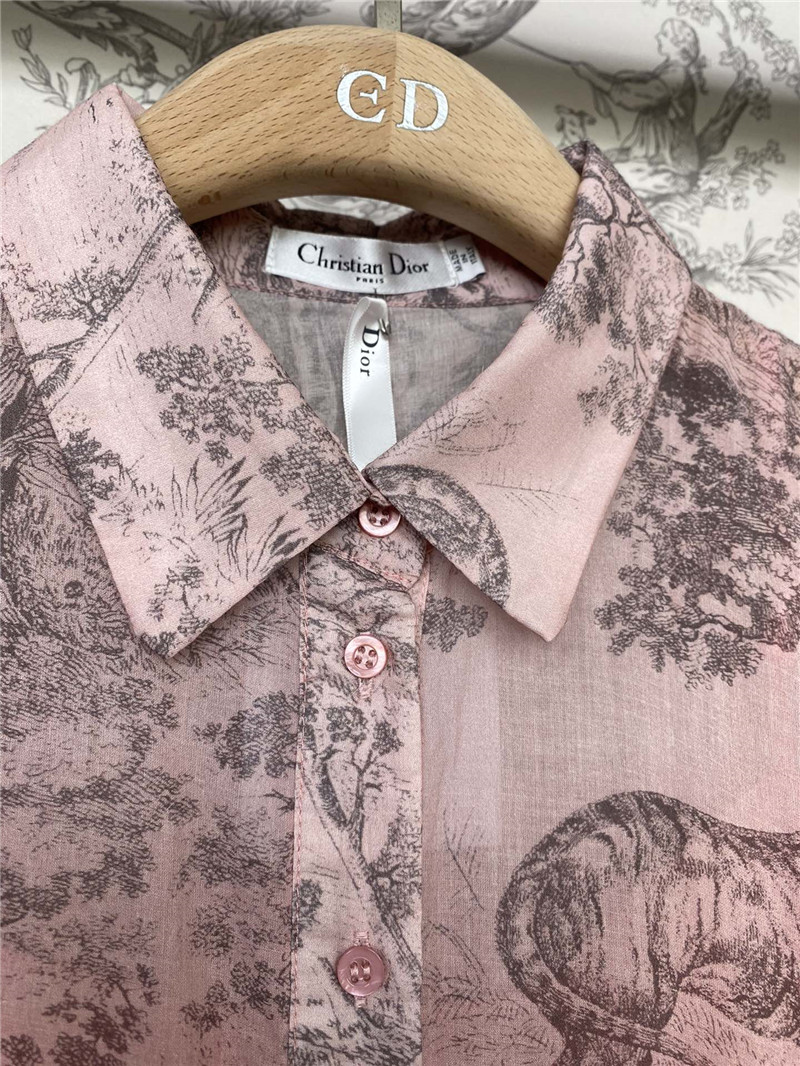 D10r lapel short sleeve animal long dress