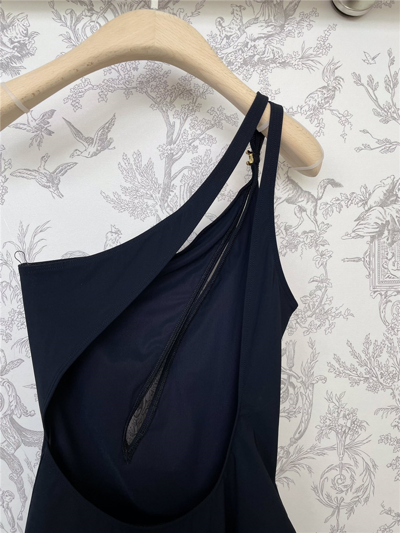 Ce1i*e new diagonal hollow one-piece swimsuit