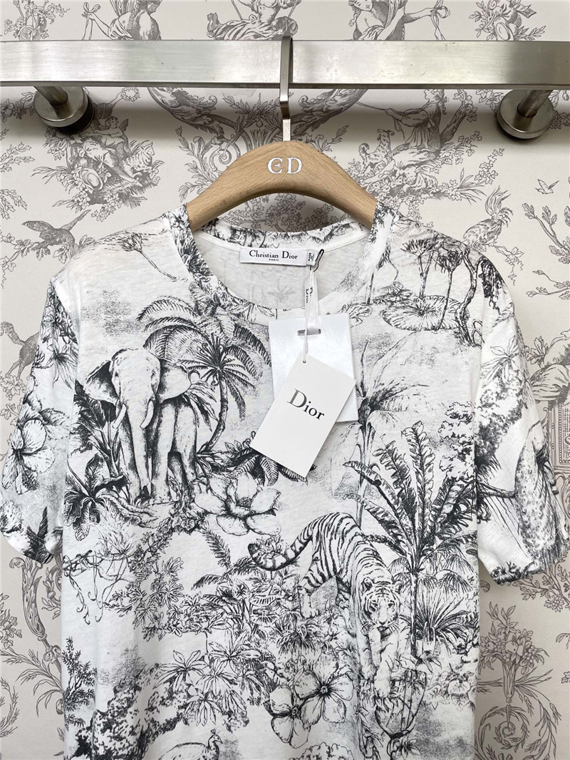 Dior new animal Rui series T-shirt