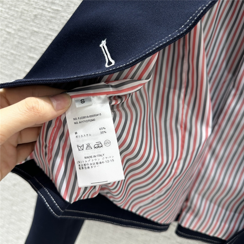 Thom Browne round neck gold button jacket