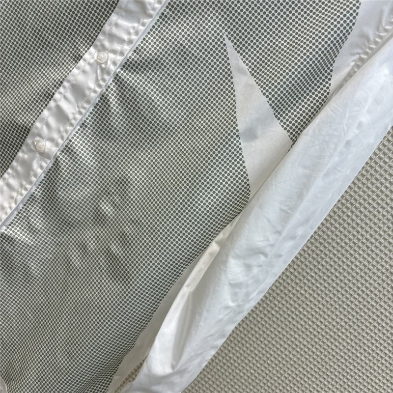 F**di fake two piece offset printed pattern stand collar shirt