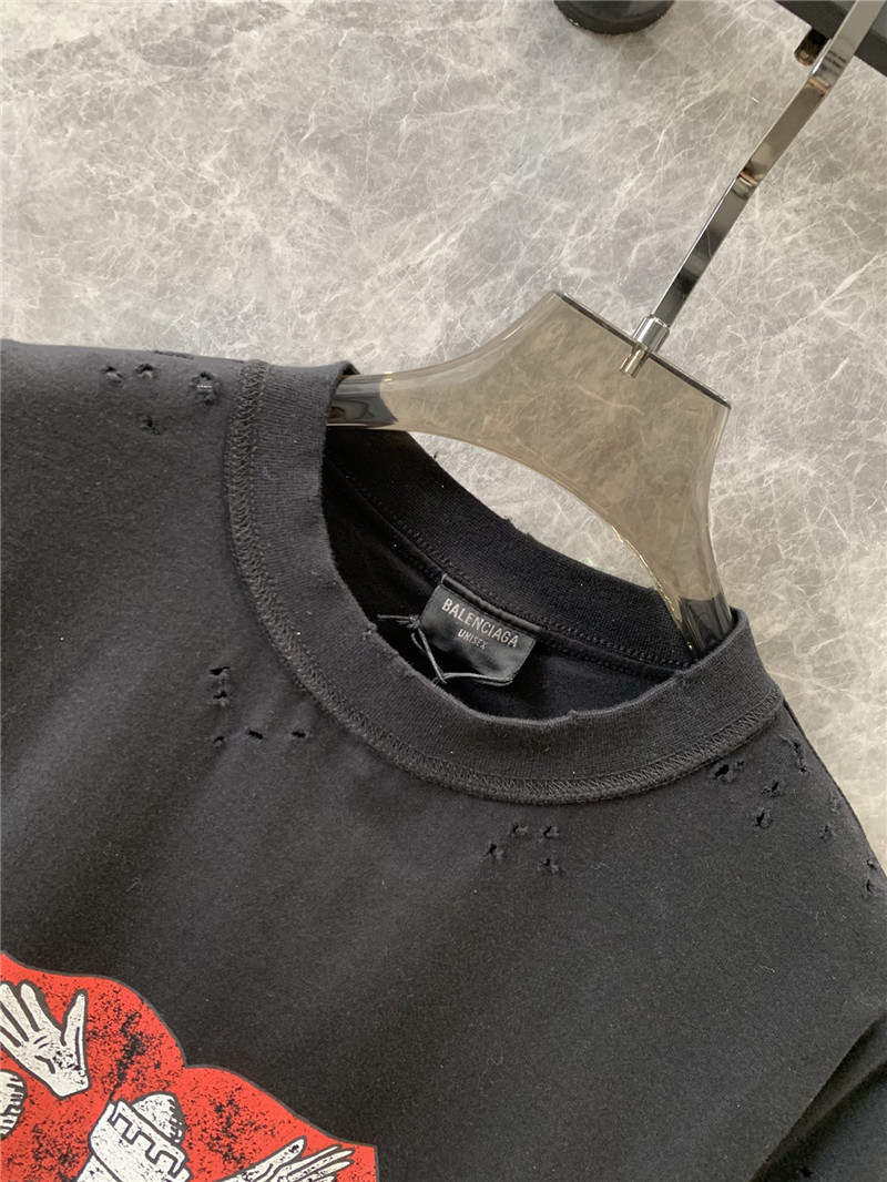 Ba1en*iaga antwerp castle destruction printed short-sleeved t-shirt