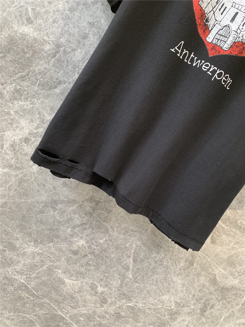 Ba1en*iaga antwerp castle destruction printed short-sleeved t-shirt