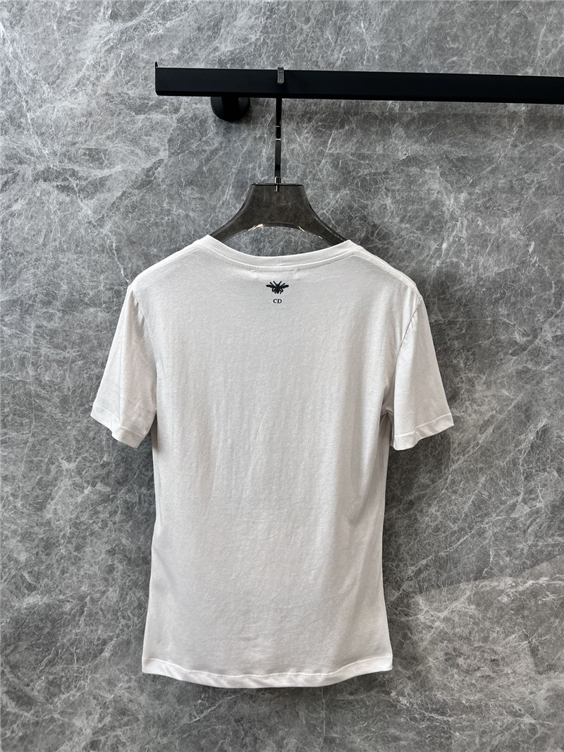 dior Eiffel Tower printed round neck short-sleeved T-shirt