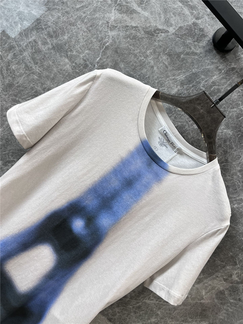 dior Eiffel Tower printed round neck short-sleeved T-shirt