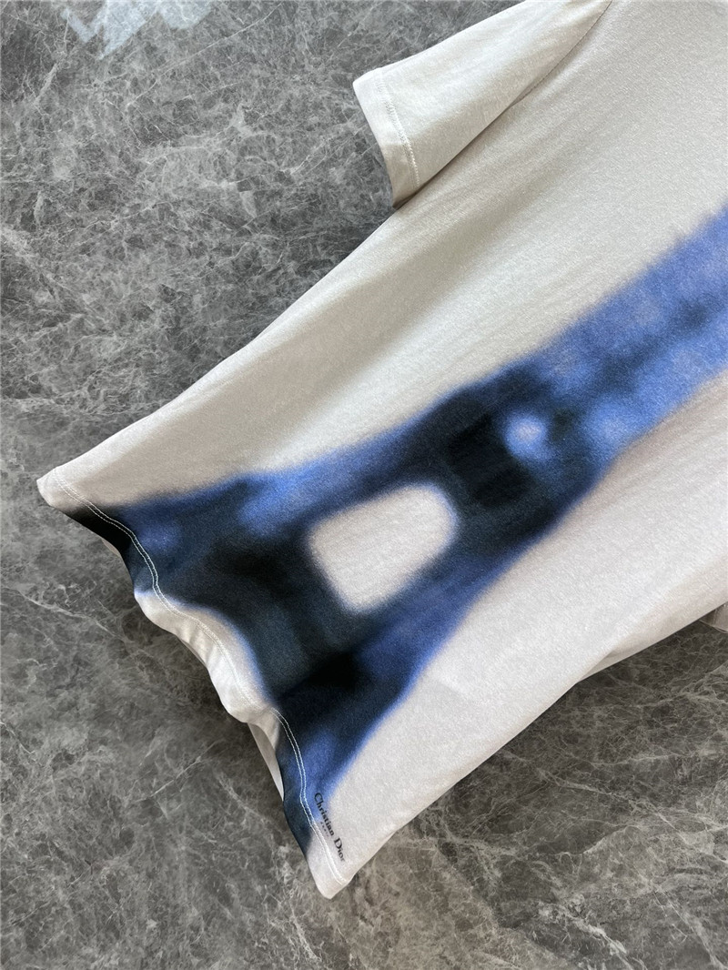 dior Eiffel Tower printed round neck short-sleeved T-shirt