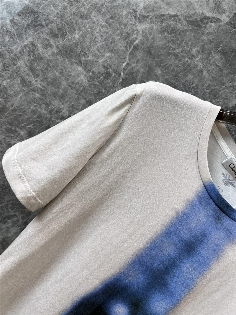 dior Eiffel Tower printed round neck short-sleeved T-shirt