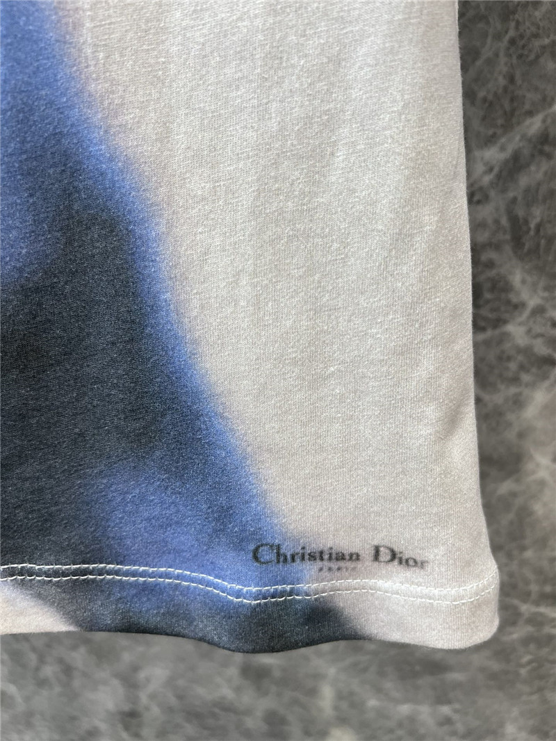 dior Eiffel Tower printed round neck short-sleeved T-shirt