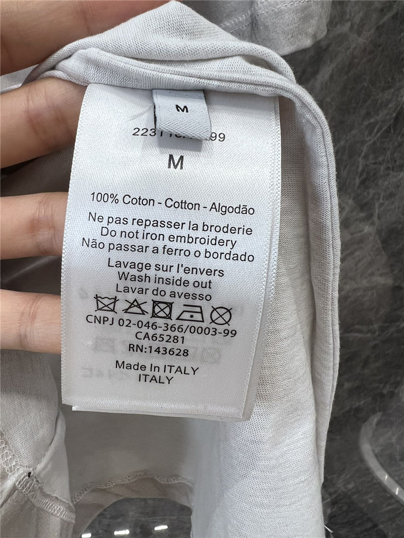 dior Eiffel Tower printed round neck short-sleeved T-shirt