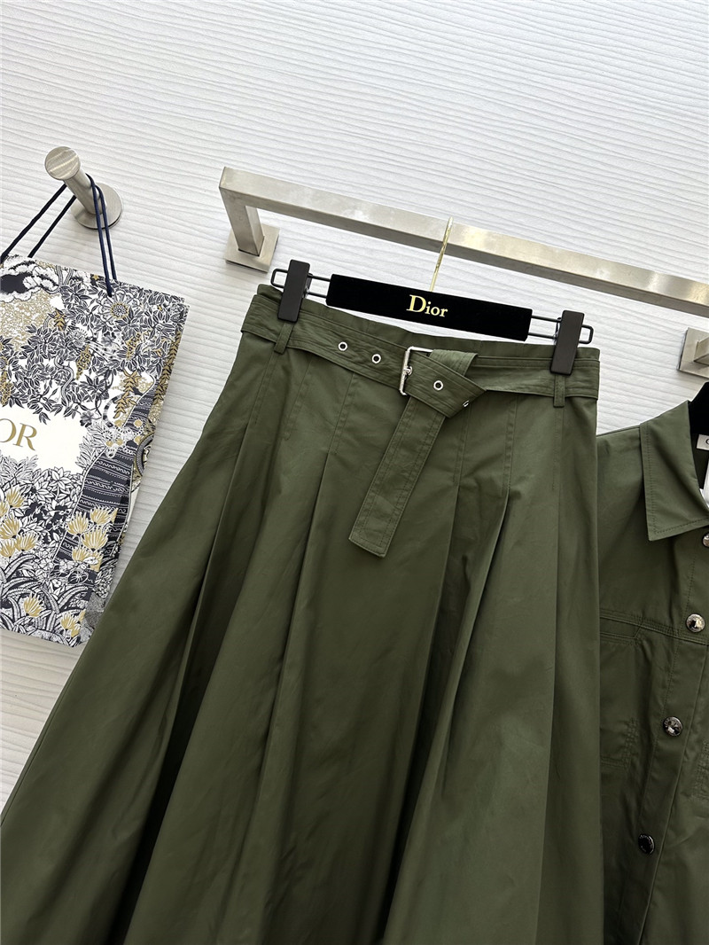 D10r retro green pleated skirt