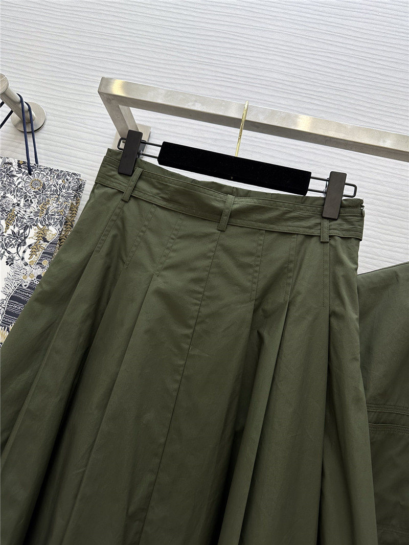 D10r retro green pleated skirt