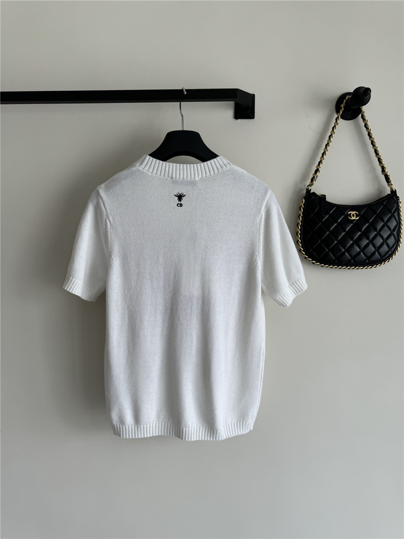 D10r butterfly jacquard embroidered t-shirt