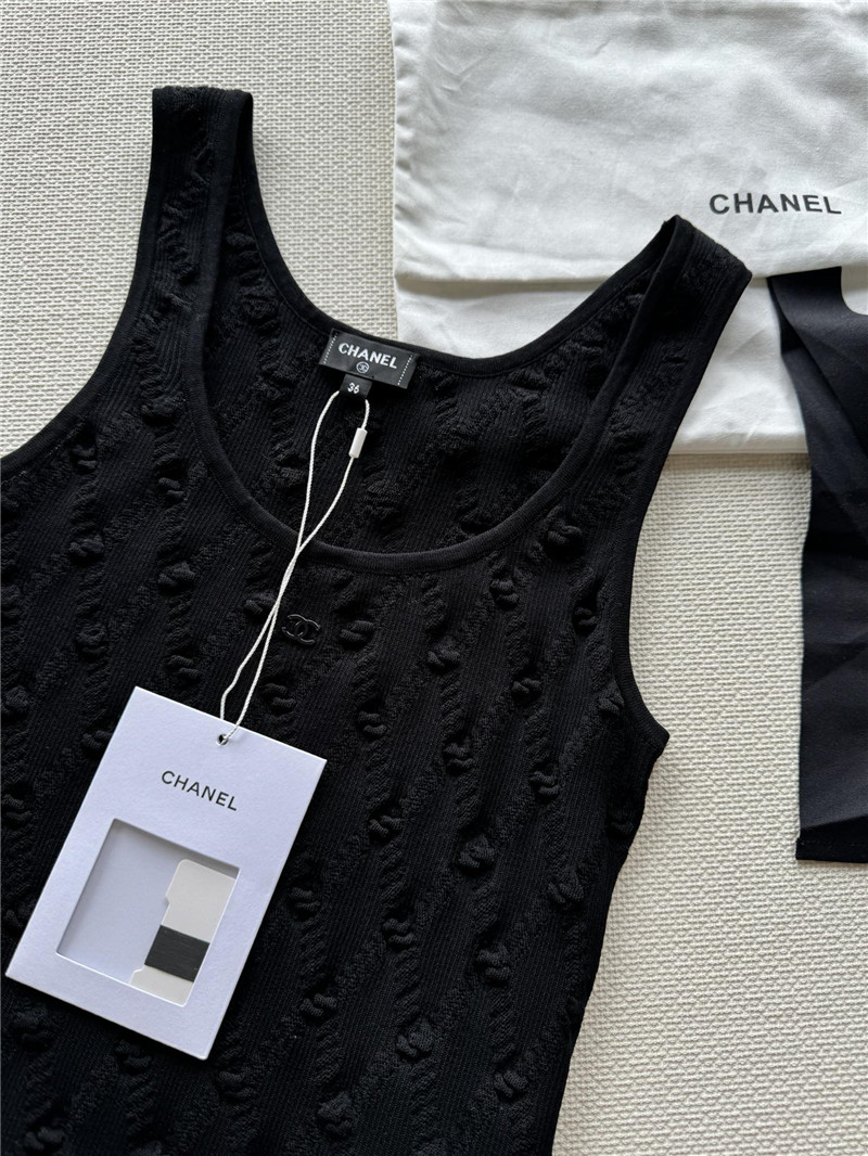 Ch**el three-dimensional bow crocheted knitted vest top