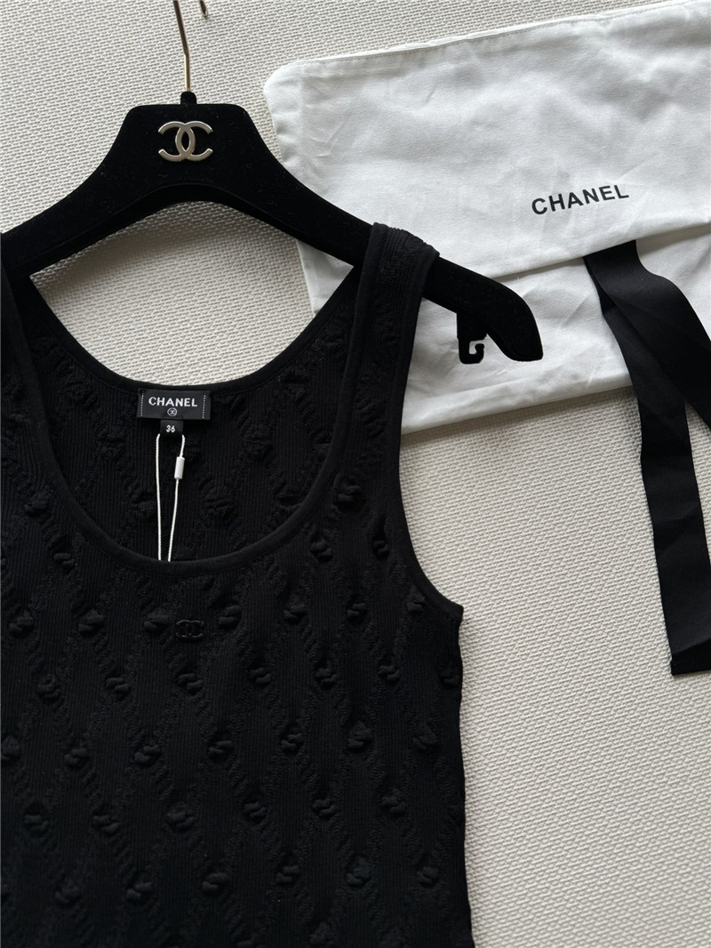 Ch**el three-dimensional bow crocheted knitted vest top