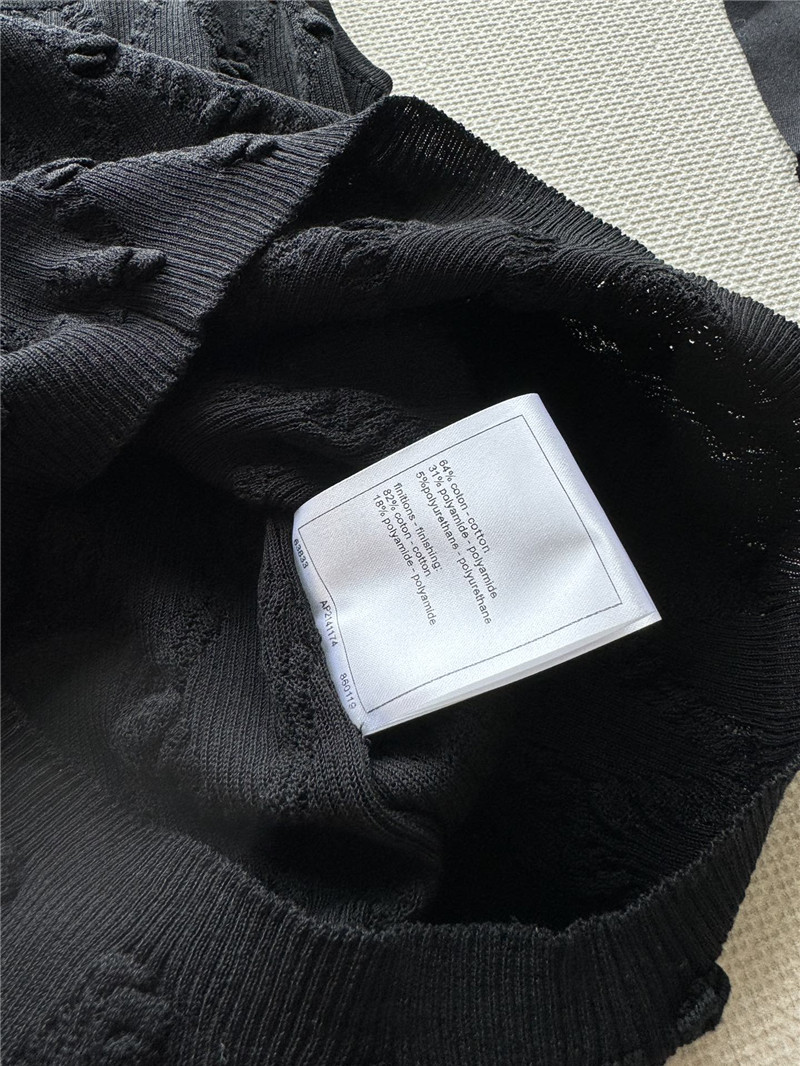 Ch**el three-dimensional bow crocheted knitted vest top