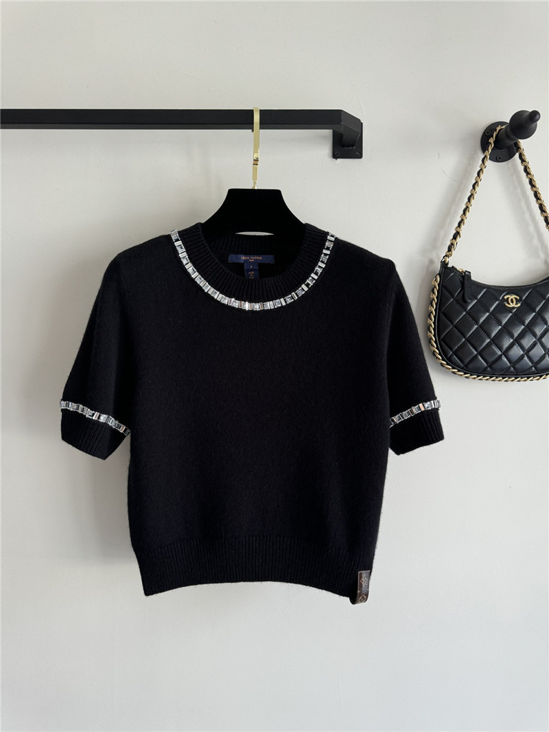 Louis Vuitton Crystal Cashmere T-Shirt
