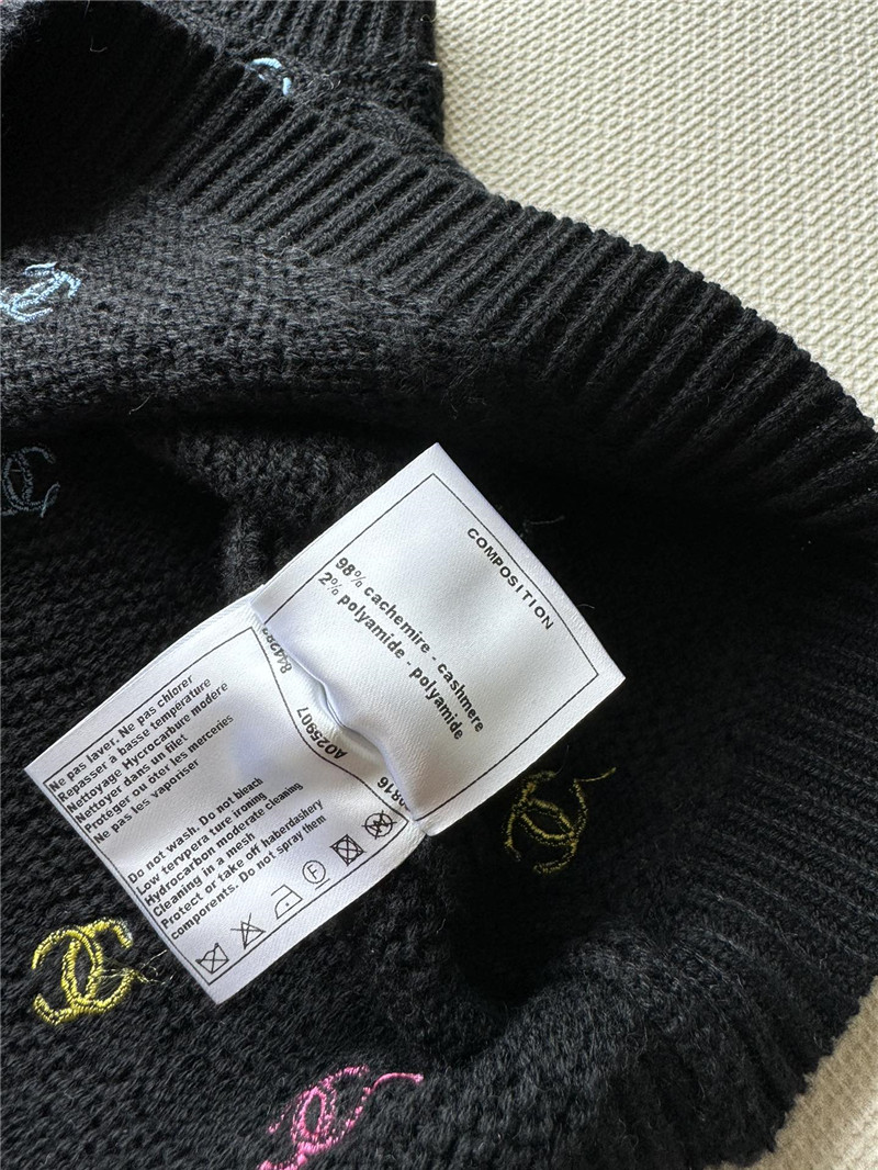 Chanel Colorful Full Logo Vest Black