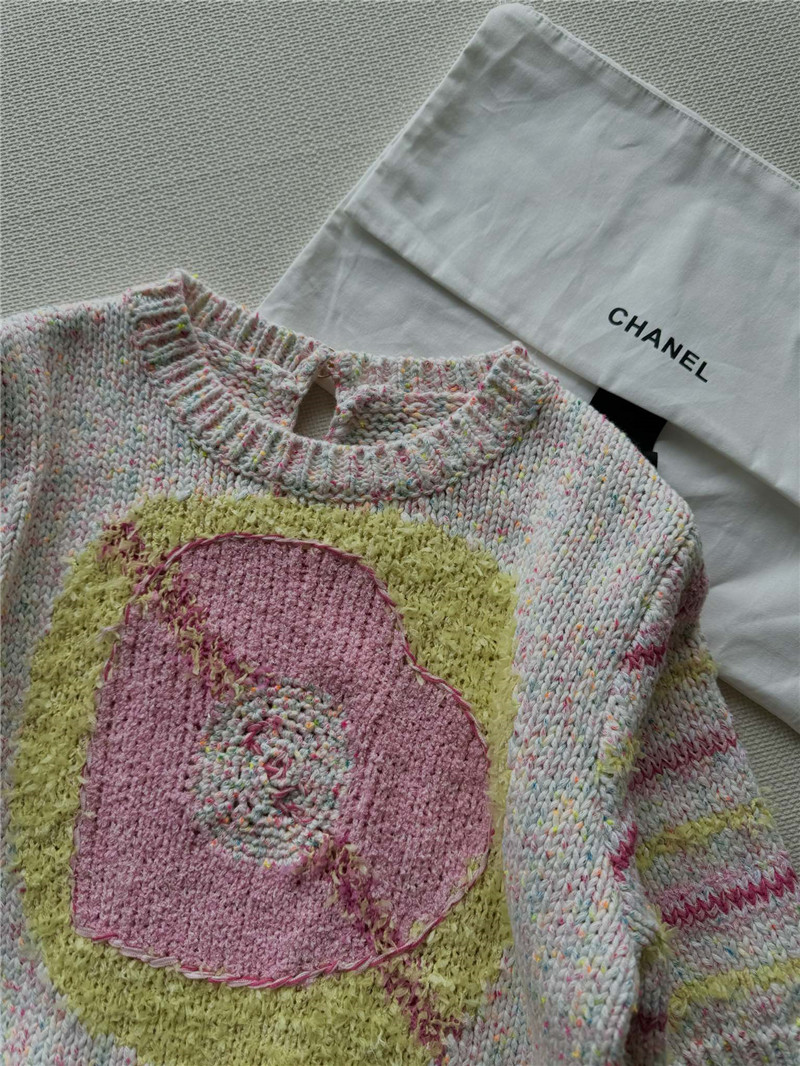 Chanel Pink Striped Knitted T-Shirt