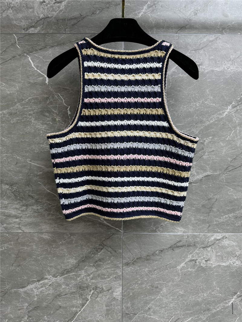 Ch**el contrast striped vest