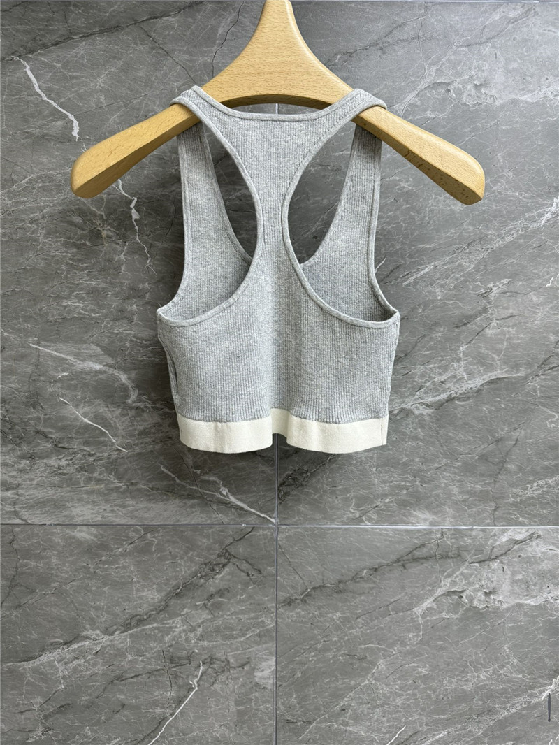 M1um1u short knitted vest