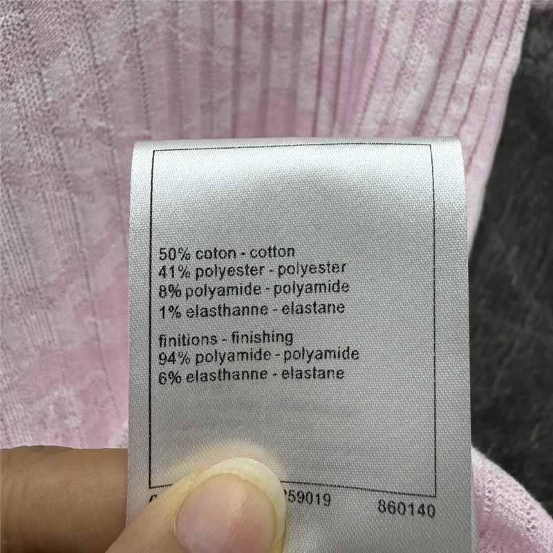 Ch**el logo knitted crew neck short-sleeved top