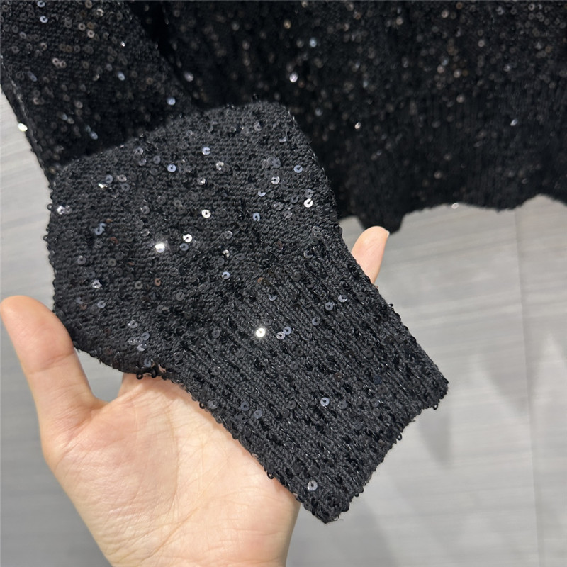 BC cashmere silk yarn V-neck knitted top