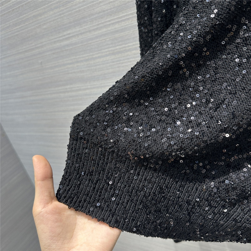 BC cashmere silk yarn V-neck knitted top