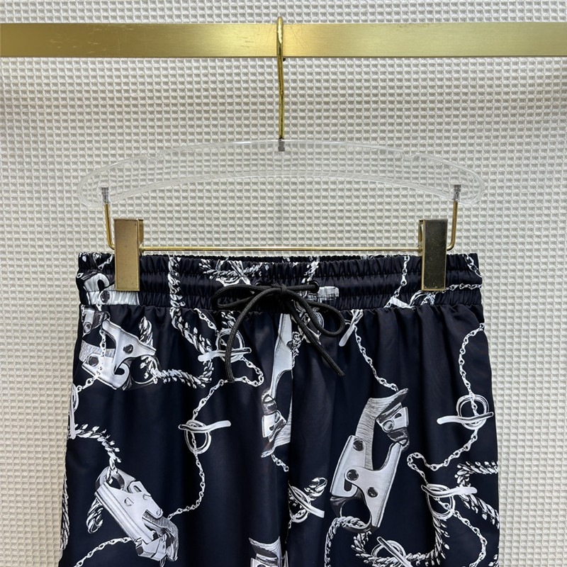 Burberry printed pattern wide-leg pants