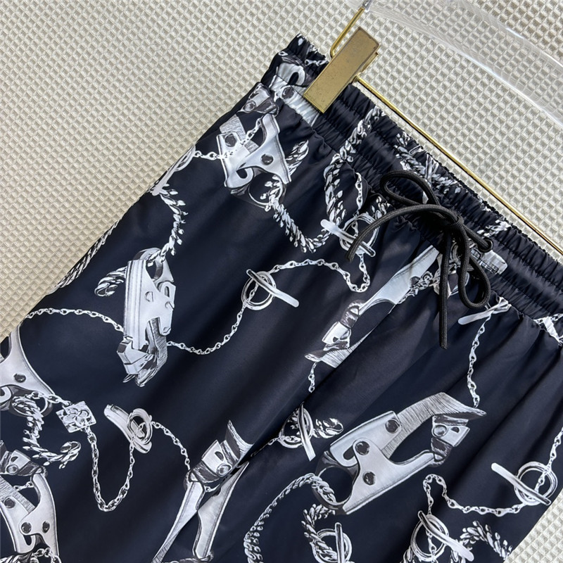 Burberry printed pattern wide-leg pants