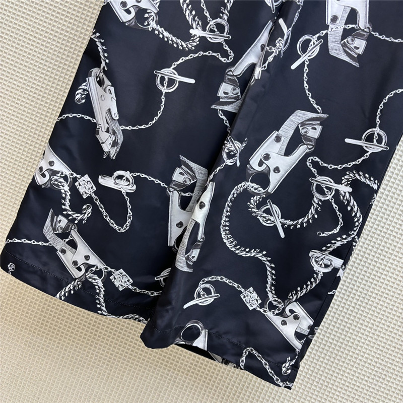 Burberry printed pattern wide-leg pants