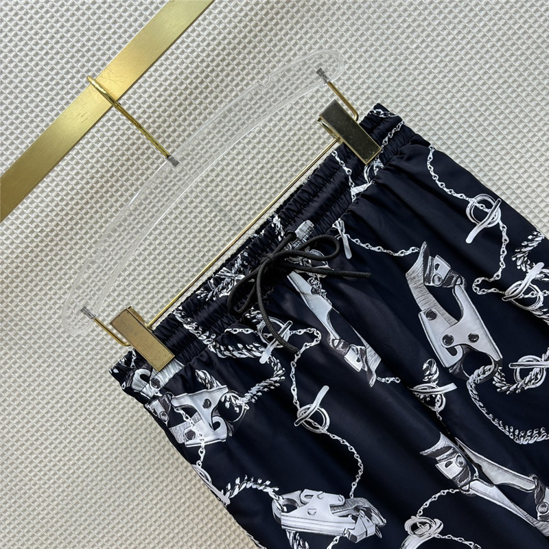 Burberry printed pattern wide-leg pants