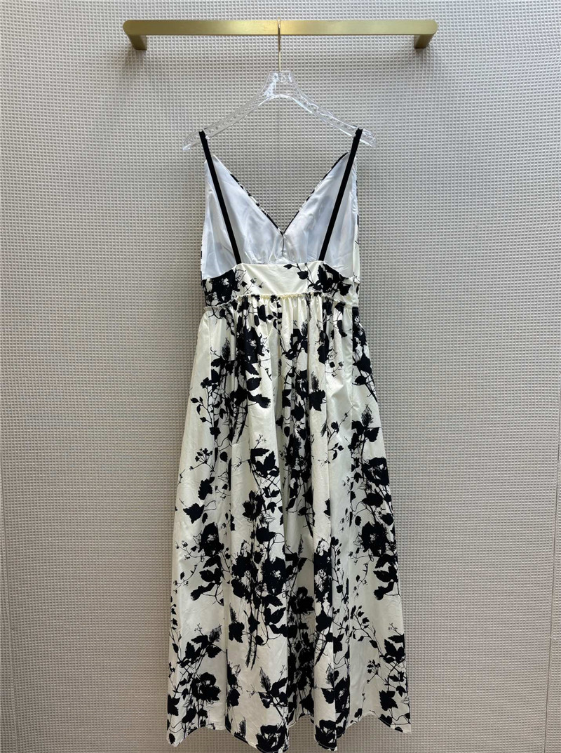 D10r french black floral print suspender skirt