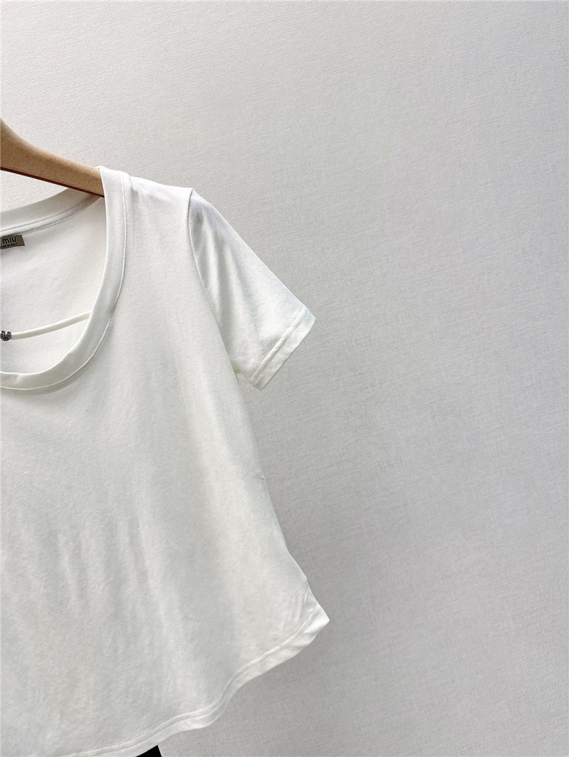 miumiu slim fit U-neck T-shirt
