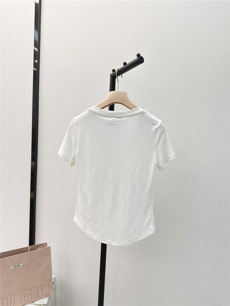 miumiu slim fit U-neck T-shirt
