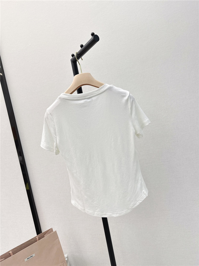 miumiu slim fit U-neck T-shirt