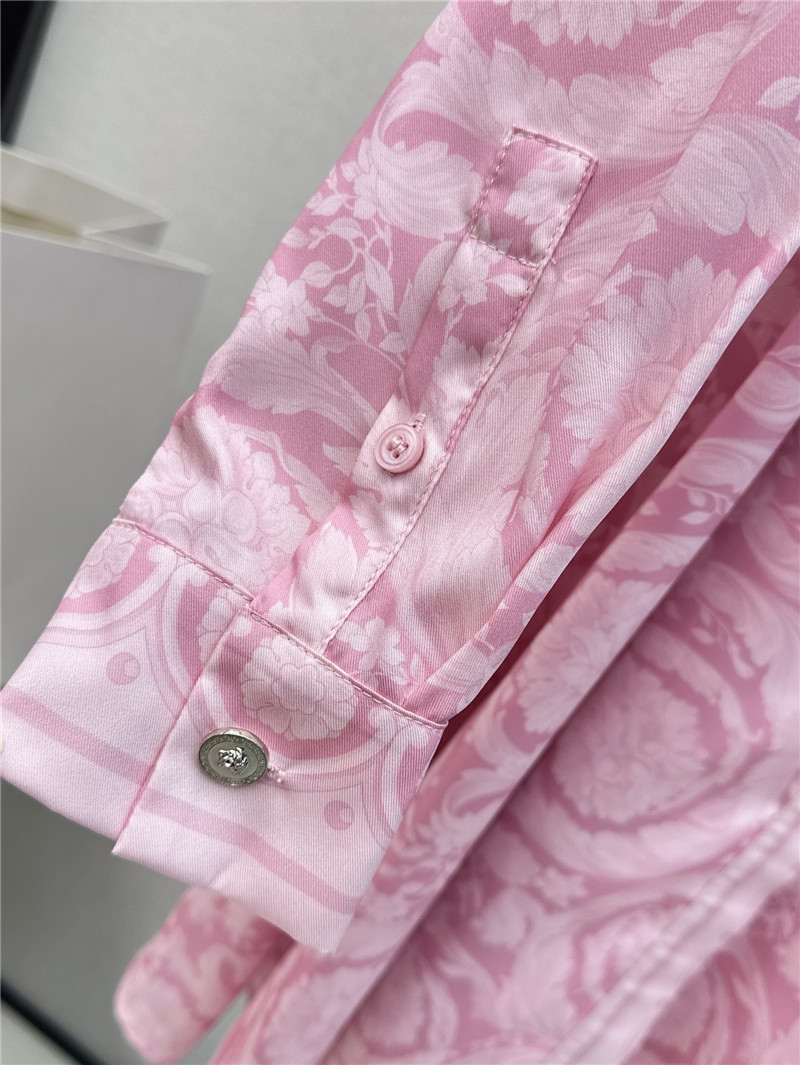 Versace color positioned printed twill dress