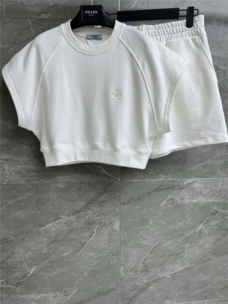 prada white sports suit