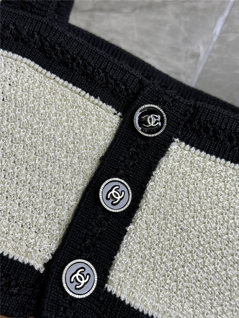 Ch**el color block strapless straps