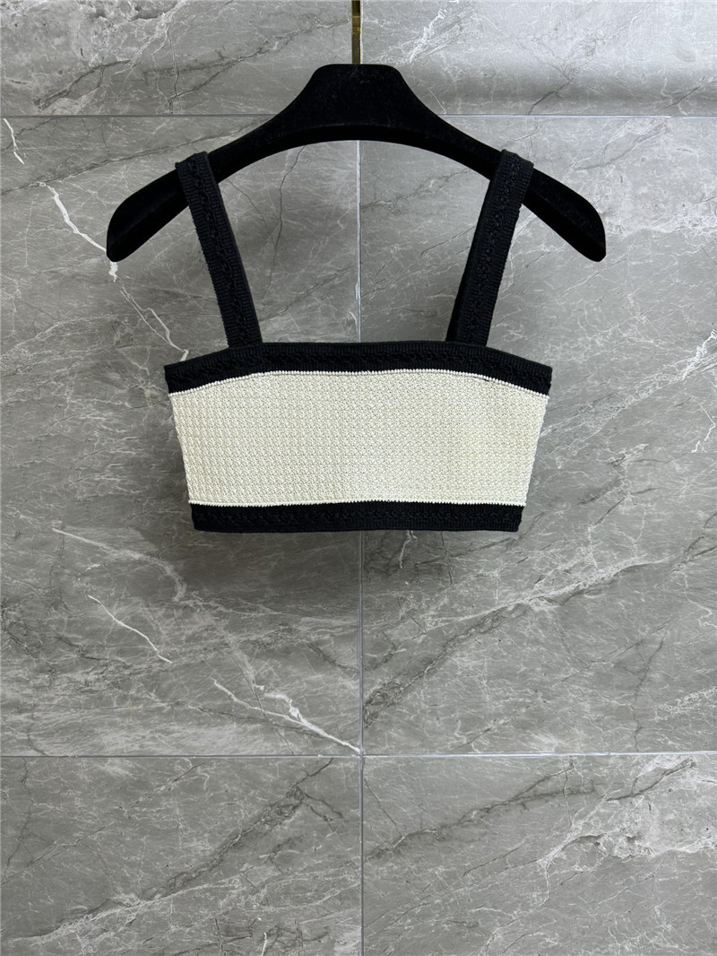 Ch**el color block strapless straps