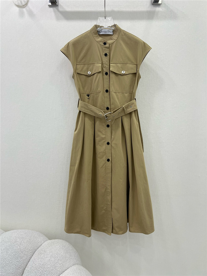 dior CD belted sleeveless dress