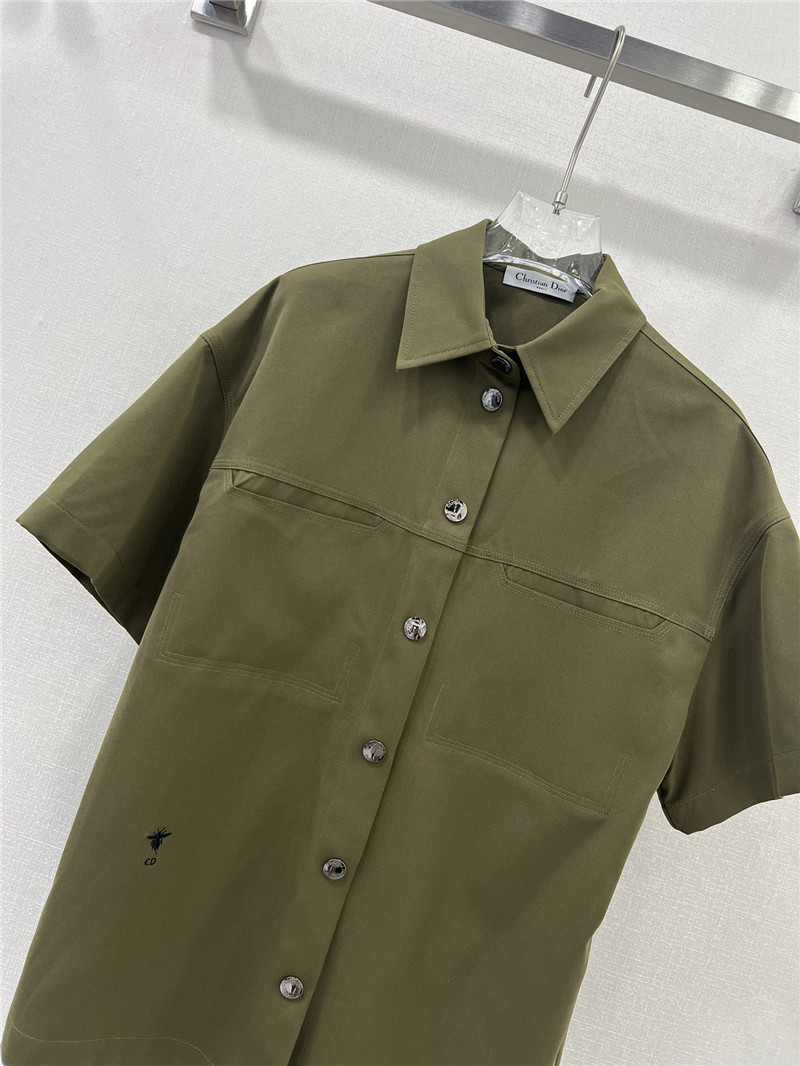 D10r cd little bee short-sleeved snap-button shirt