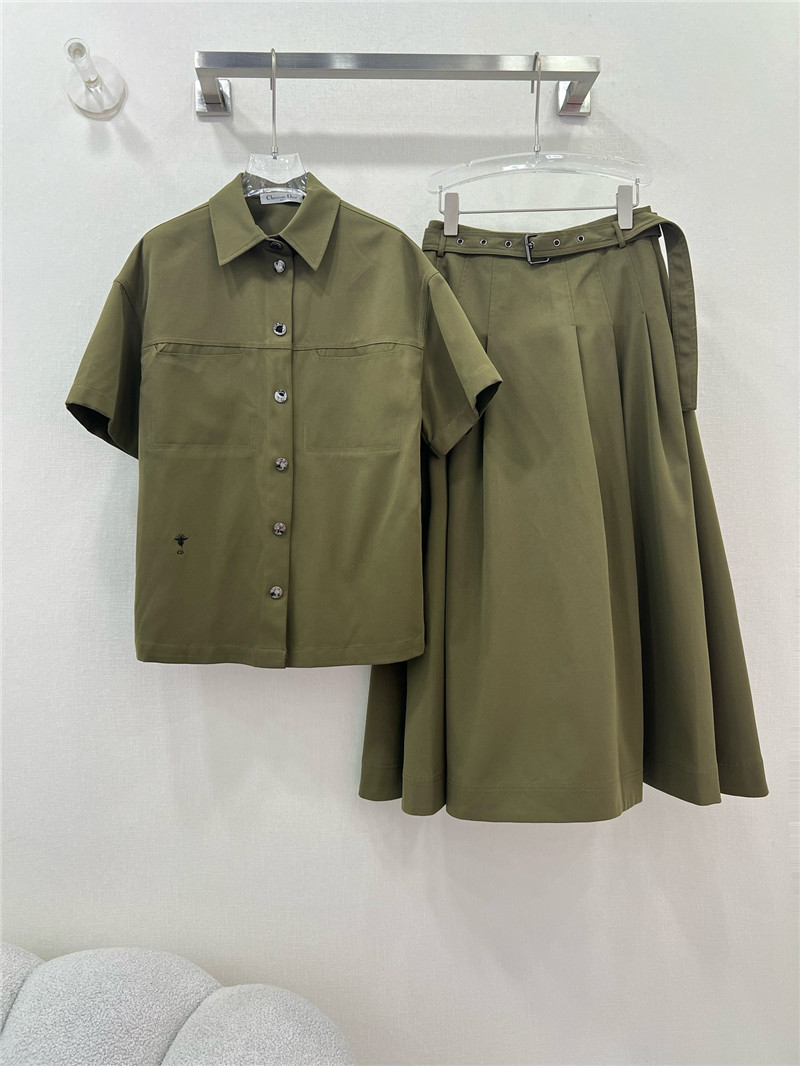 D10r cd little bee short-sleeved snap-button shirt